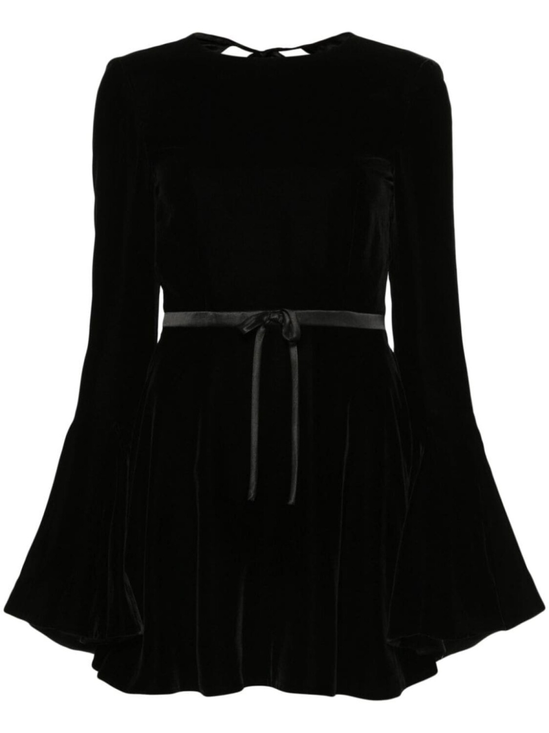 

Saint Laurent бархатное мини-платье, черный