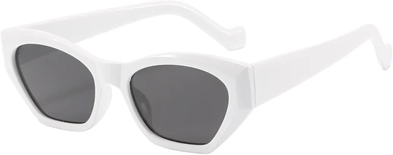 

Солнцезащитные очки с защитой от УФ-излучения UV400 | Маленькие светло-зеленые «кошачий глаз» | Для женщин и мужчин, для занятий спортом на открытом воздухе и вождения DSVIGF, White