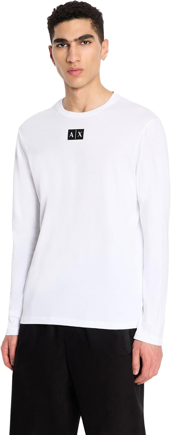 

Футболка с длинным рукавом и логотипом Armani Exchange, белый