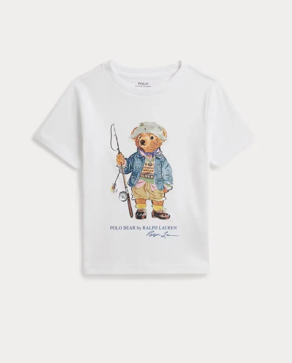 Детская футболка для мальчиков хлопковая Polo Bear Polo Ralph Lauren, Blanco