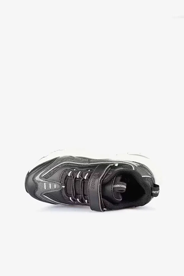 Детские спортивные кроссовки для девочек на толстой подошве Vicco, Black — фото 4