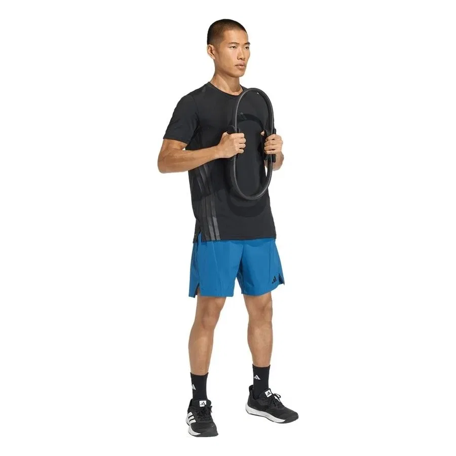Спортивные шорты с длиной до колена, модель D4T Short, adidas, Синий — фото 4