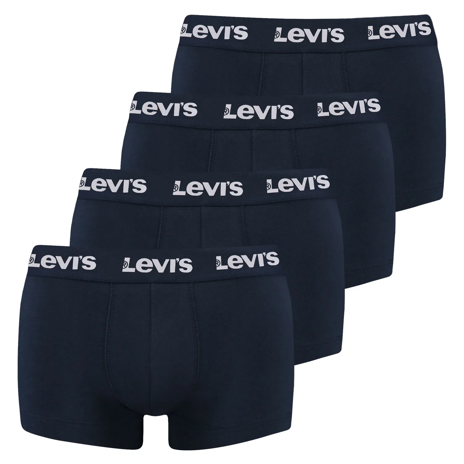 Трусы-боксеры комплект из 4 штук с логотипом Levis, темно-синий