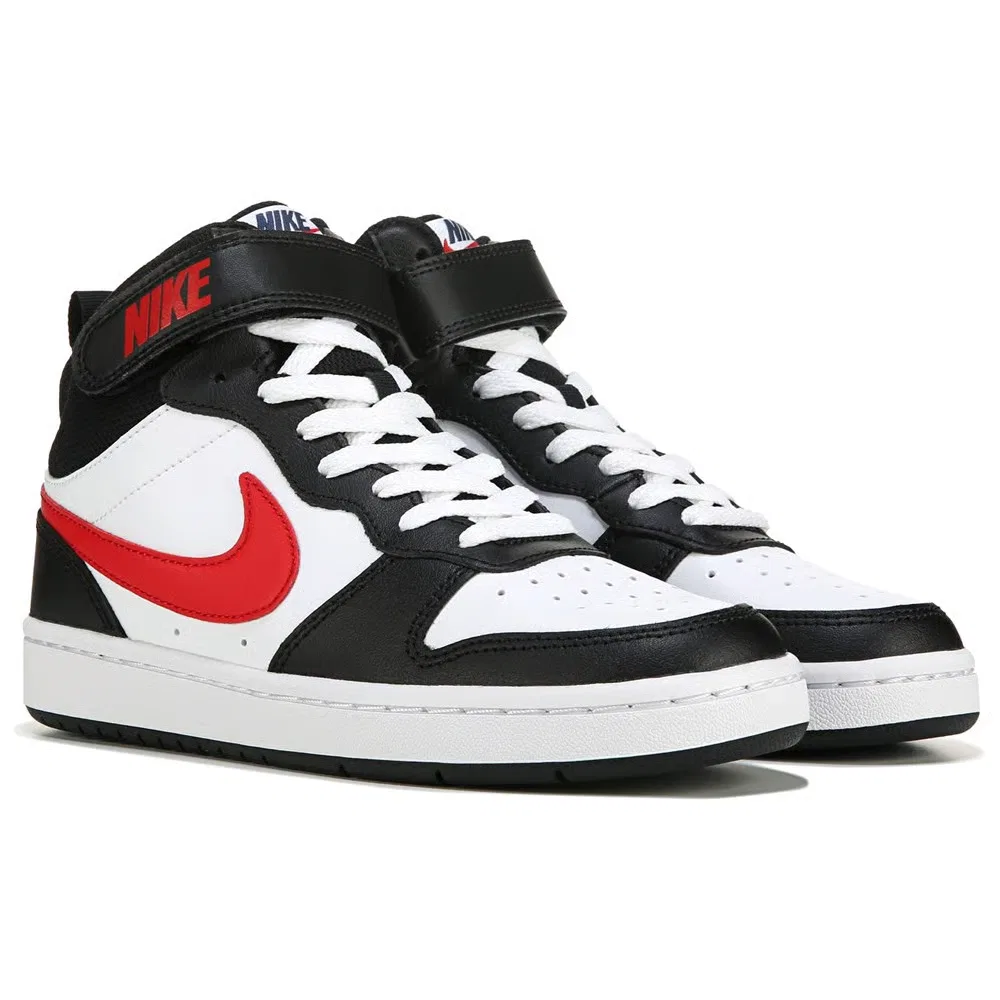 Детские кроссовки Kids' Court Borough средней высоты Nike, White/Black/Red/Navy