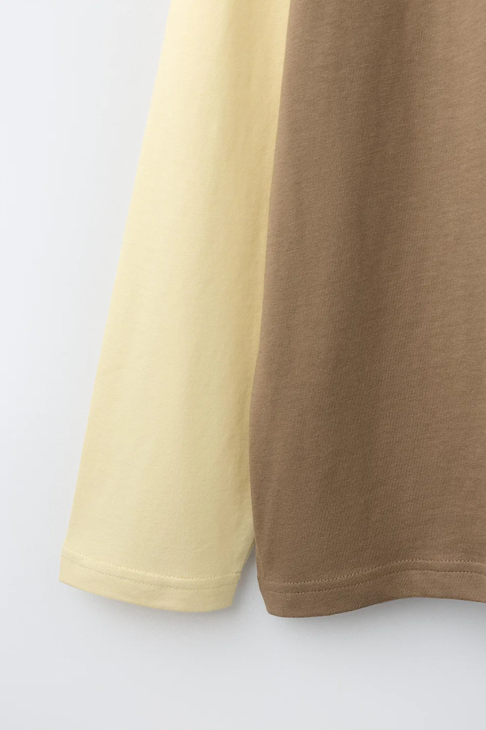 Футболка с длинным рукавом и рукавами реглан ZARA, Brown — фото 4