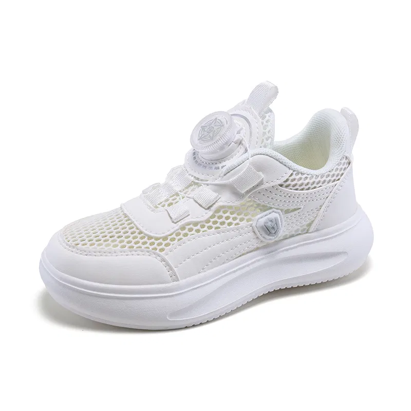 Детские кроссовки с защитой от истирания KINDDOG, Unlined Mesh 501-6 White