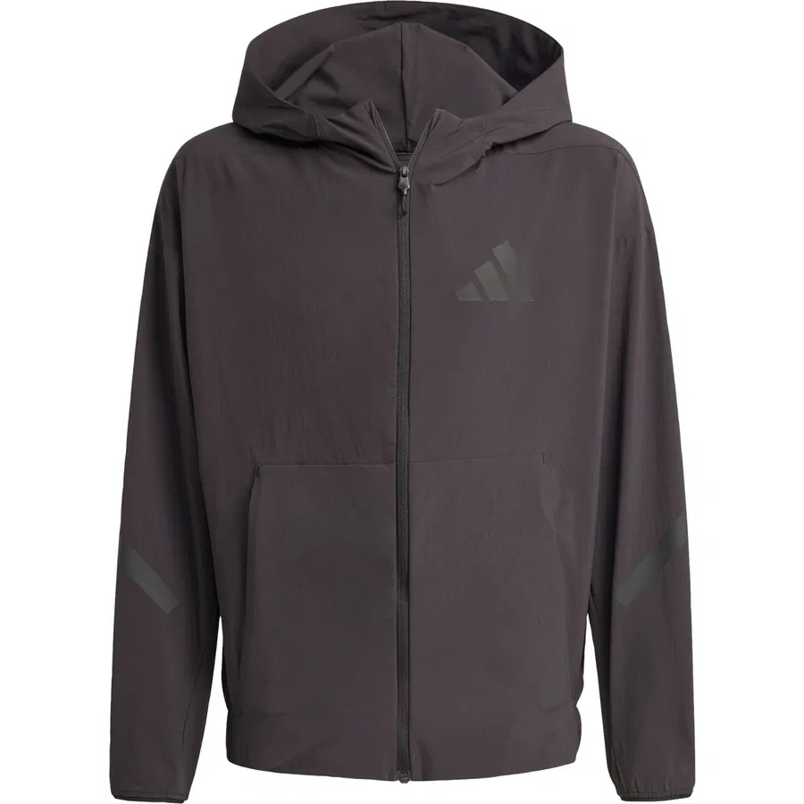 Спортивный свитшот с капюшоном Z.N.E. Woven Travel Cover Up Track Top adidas, Черный — фото 3