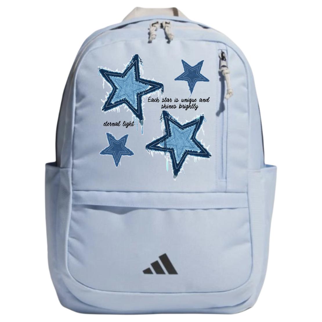 

Adidas Тканевый рюкзак унисекс глянцевый синий, Denim Stars