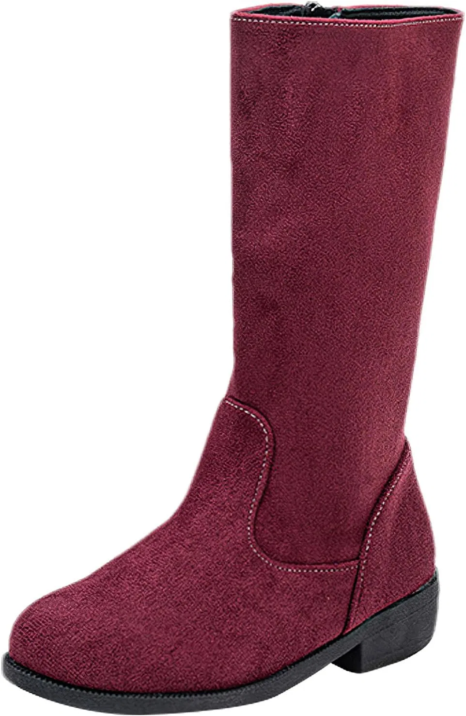 Детские зимние сапоги для девочек с боковой молнией rismart, Wine Red