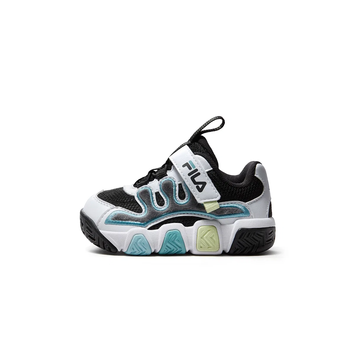Детские баскетбольные кроссовки с принтом FILA KIDS, Black/FILA White