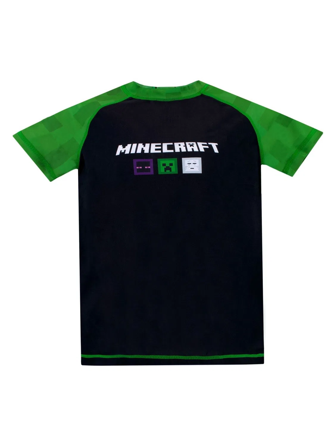 Костюм из 2 предметов с принтом Minecraft Character, черно-зеленый — фото 2
