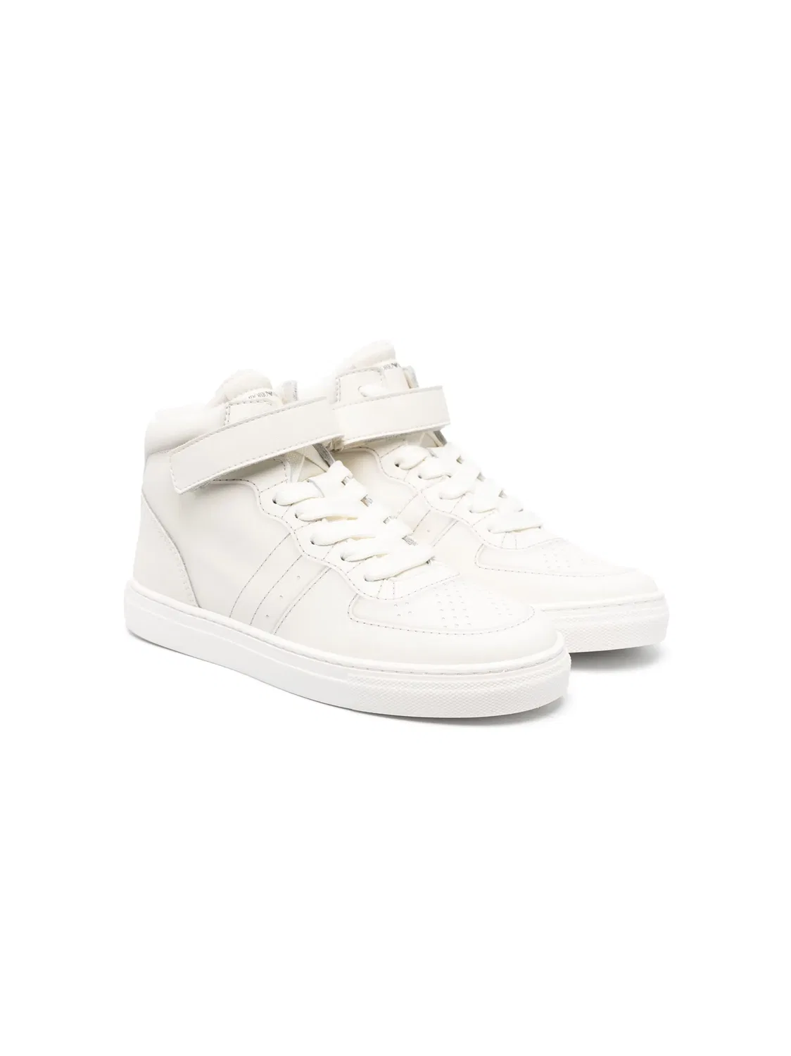 Кожаные высокие кроссовки Emporio Armani, белый