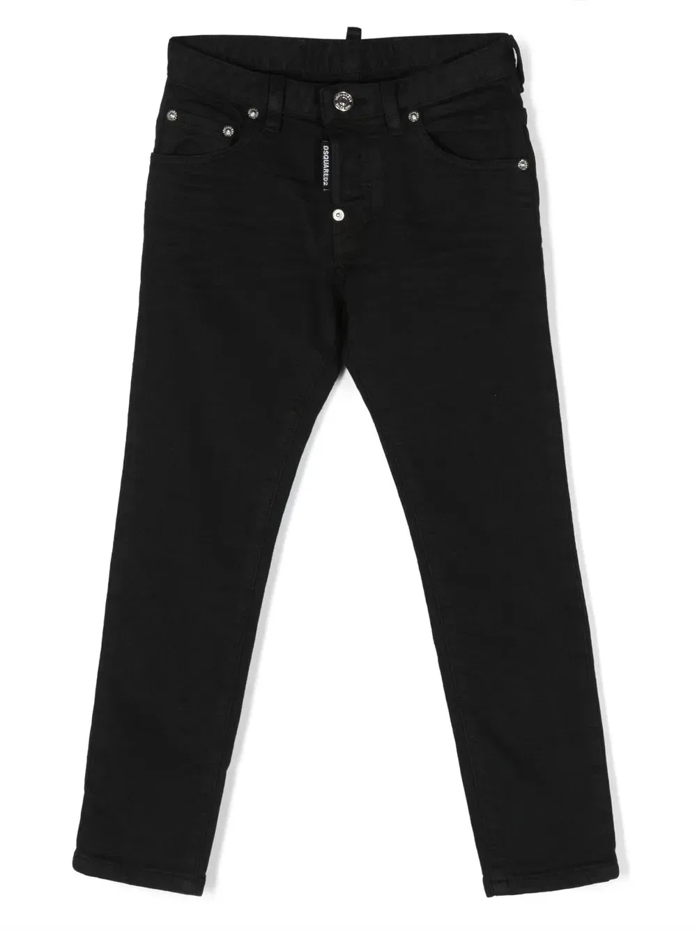 Прямые брюки с пятью карманами Dsquared2 Kids, черный