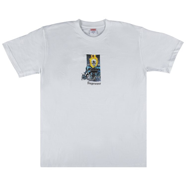 

Футболка Supreme Ghost Rider T-Shirt 'White', белый