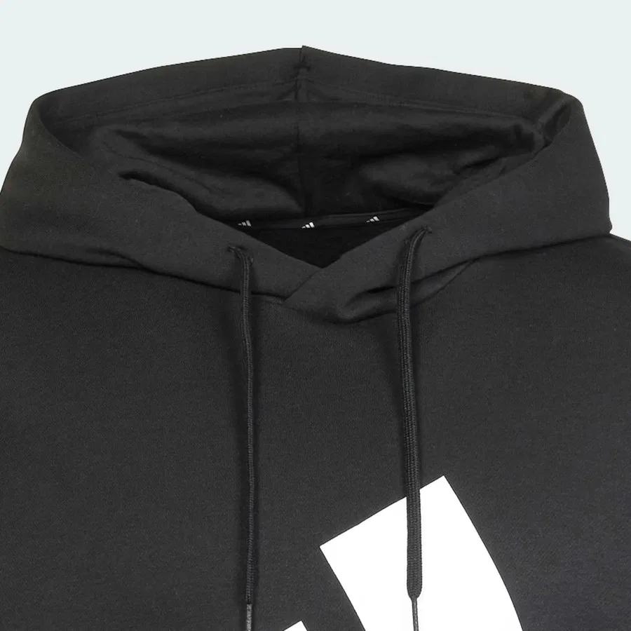 Свитшот мужской с капюшоном Essentials Big Logo adidas, Черный — фото 4