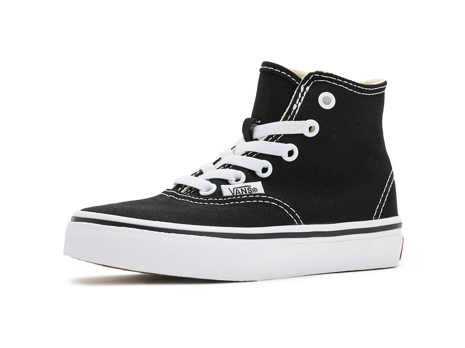 Кроссовки Authentic Hi 2.0 Zip (для маленьких детей) Vans Kids, Black/True White — фото 2