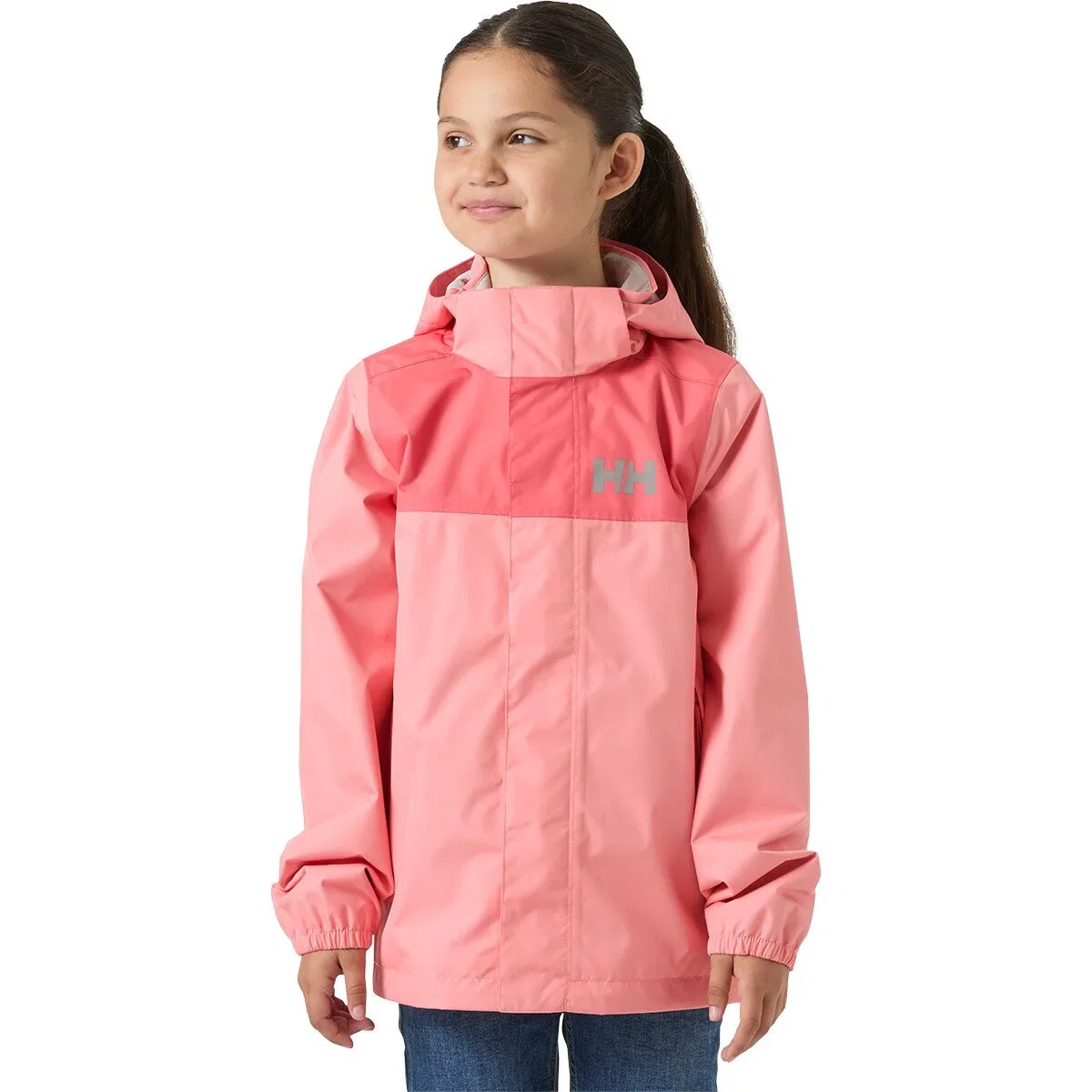 Детское дождевое пальто для девочек с капюшоном Vancouver rain jacket Helly Hansen, Coral Almond