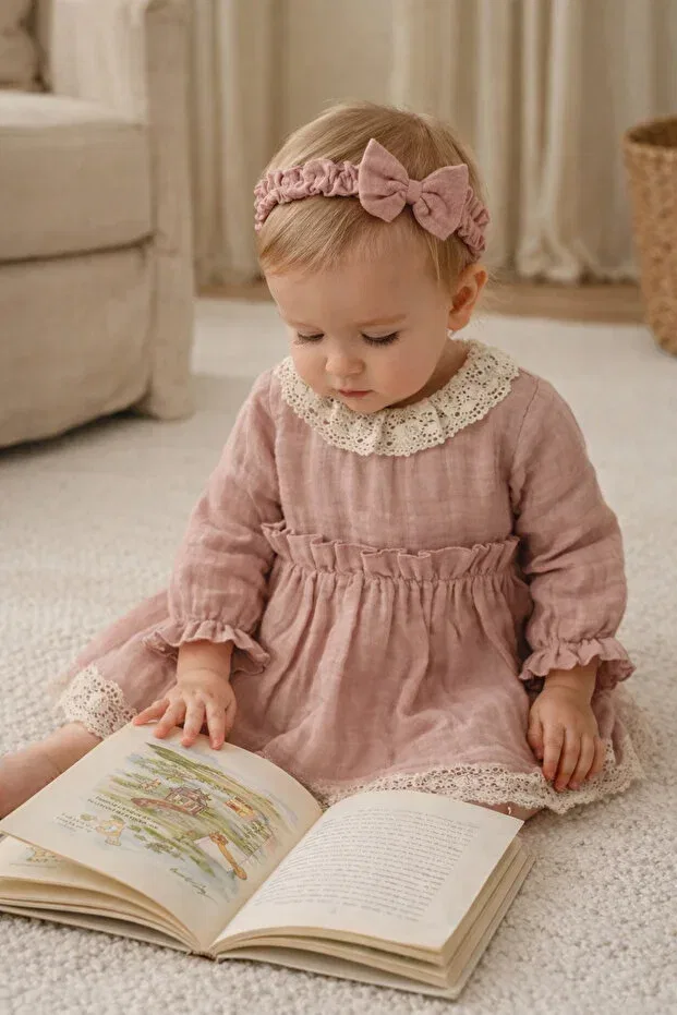 Детское платье для девочек с принтом Rose motif Babyhola, Rose