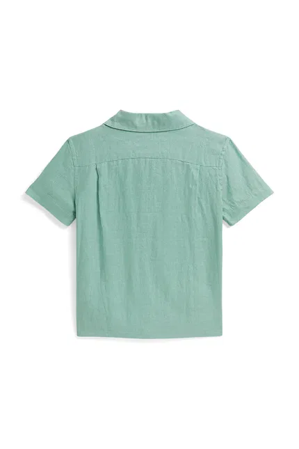 Рубашка льняная из коллекции Polo Ralph Lauren, бирюзовый — фото 2