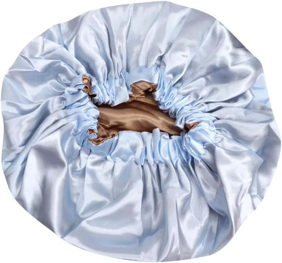 Шапочка для сна Satin Sleep Cap, FRCOLOR, 2 шт, 38x38 см, Sky Blue — фото 4