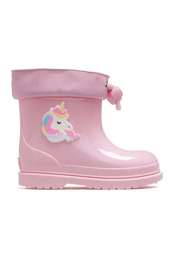 Детские ботинки для девочек из эко-кожи Bımbı unicorn girls' daily boots Igor, Pink