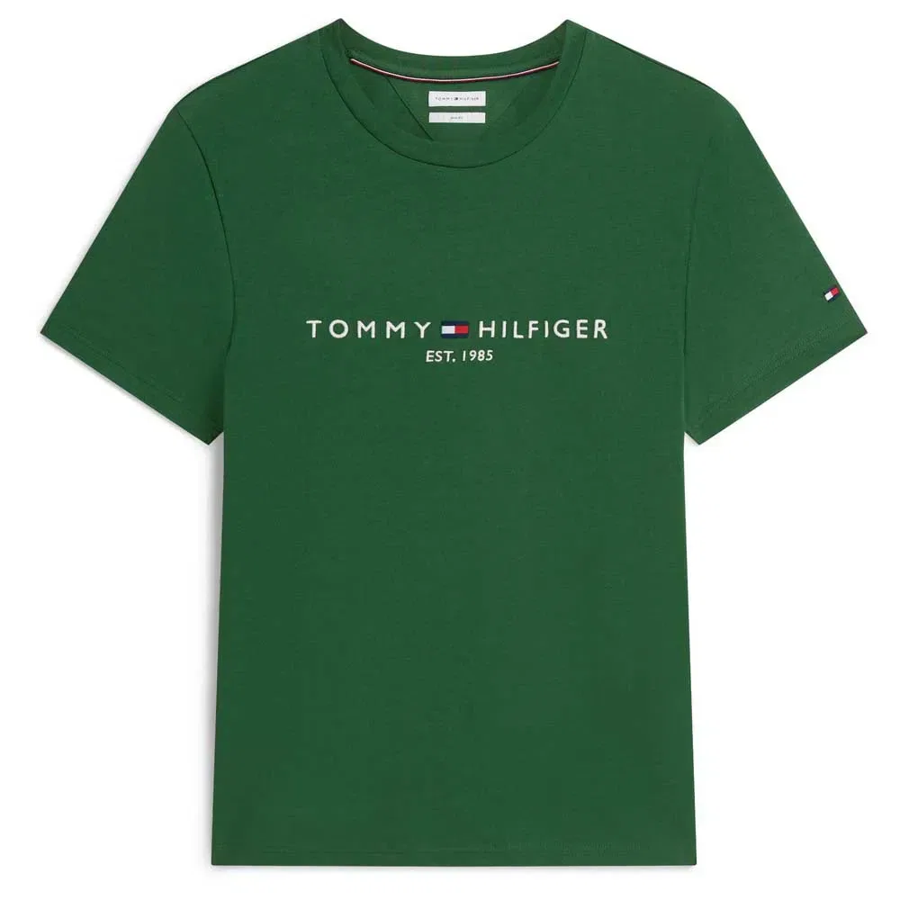 Футболка с коротким рукавом Logo Tommy Hilfiger, зеленый — фото 3