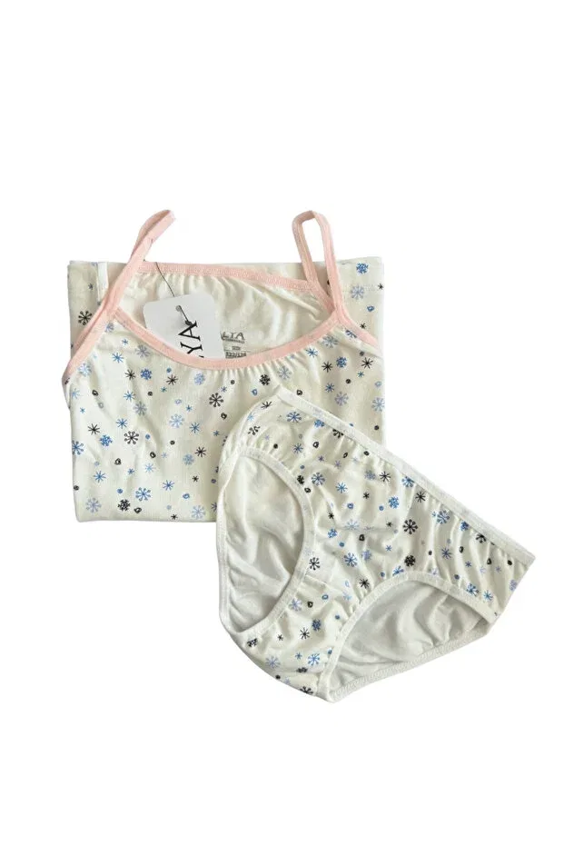 Детский комплект для девочек с принтом Alya Underwear, Snowflake Printed — фото 3
