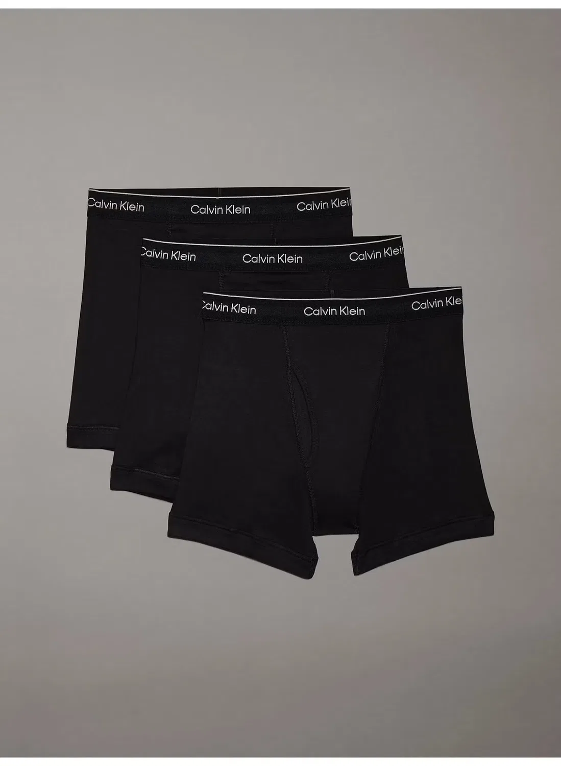 Трусы-боксеры хлопковые комплект 3 шт Cotton Classics Calvin Klein, черный