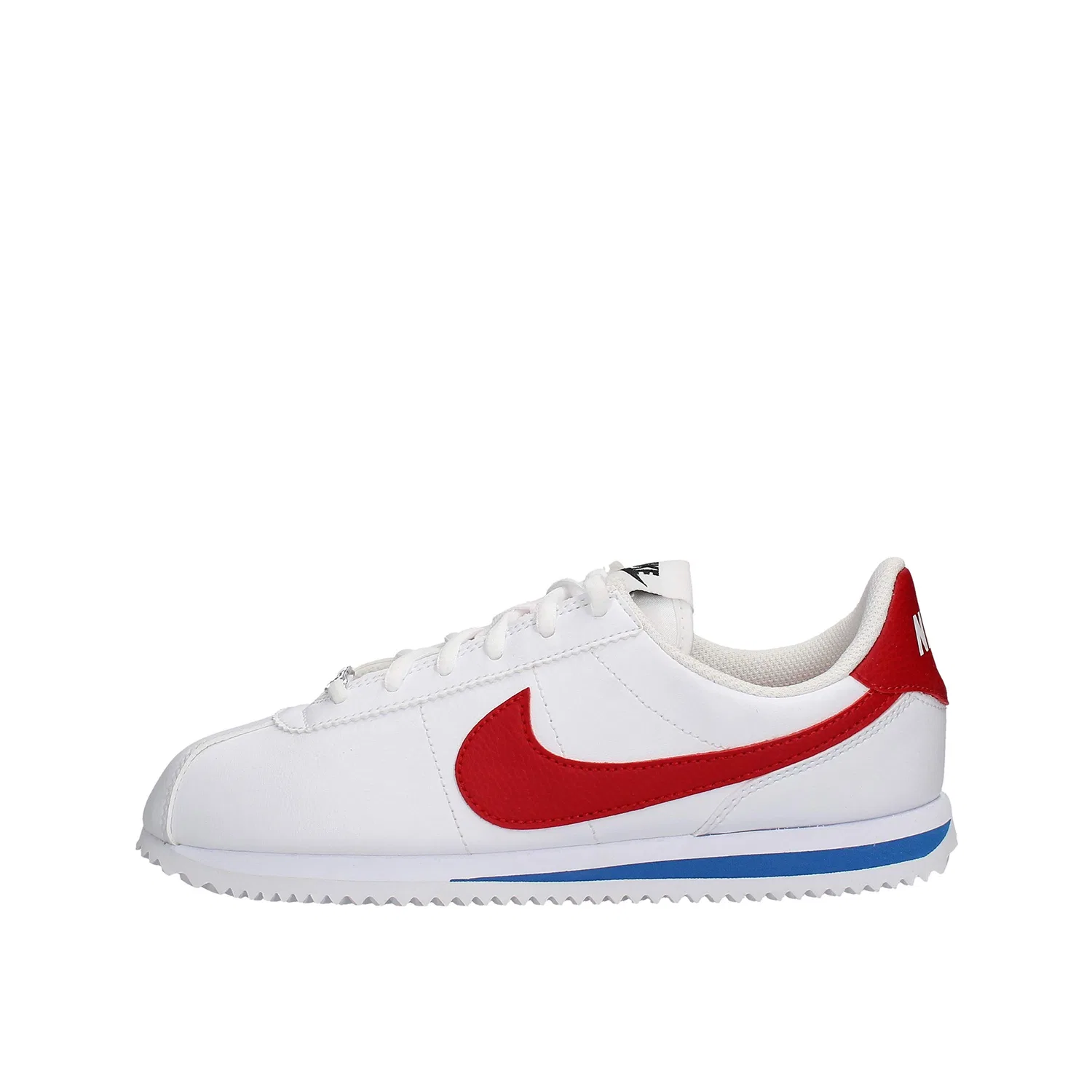 Детские кроссовки для мальчиков с закрытым носком Cortez Basic Sl (Gs) NIKE, White White Varsity Red Black 103