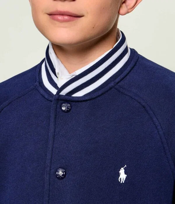 Детский бомбер для мальчиков с длинным рукавом Polo Ralph Lauren, Blu Marino — фото 4