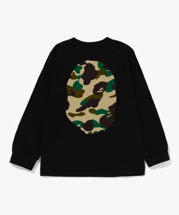 Футболка с длинным рукавом First Camo Big Ape Head, Bape, желтый — фото 2