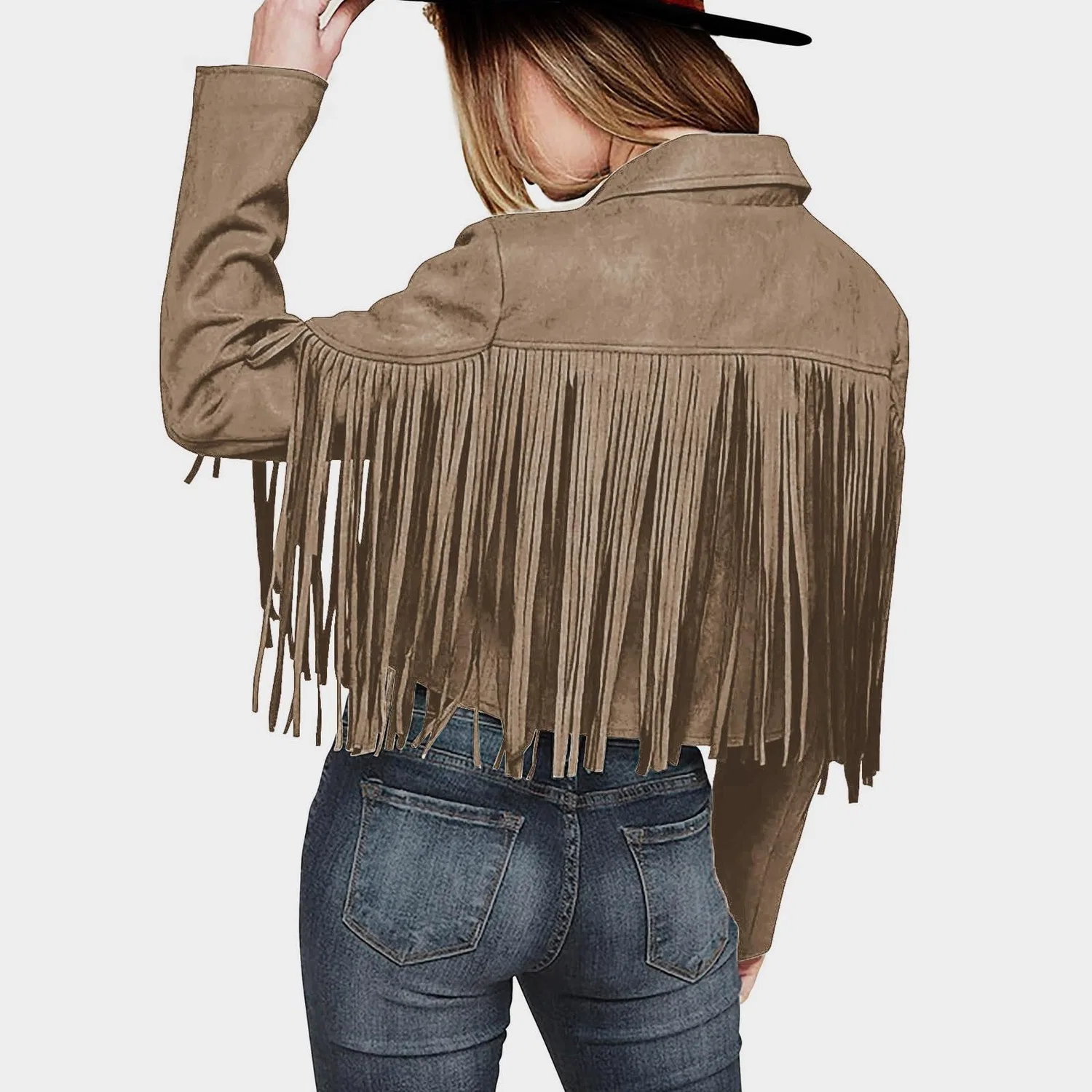 Женская куртка из искусственной кожи с принтом Locomotive Leather Classic Charming Street Clothing, marrone — фото 2