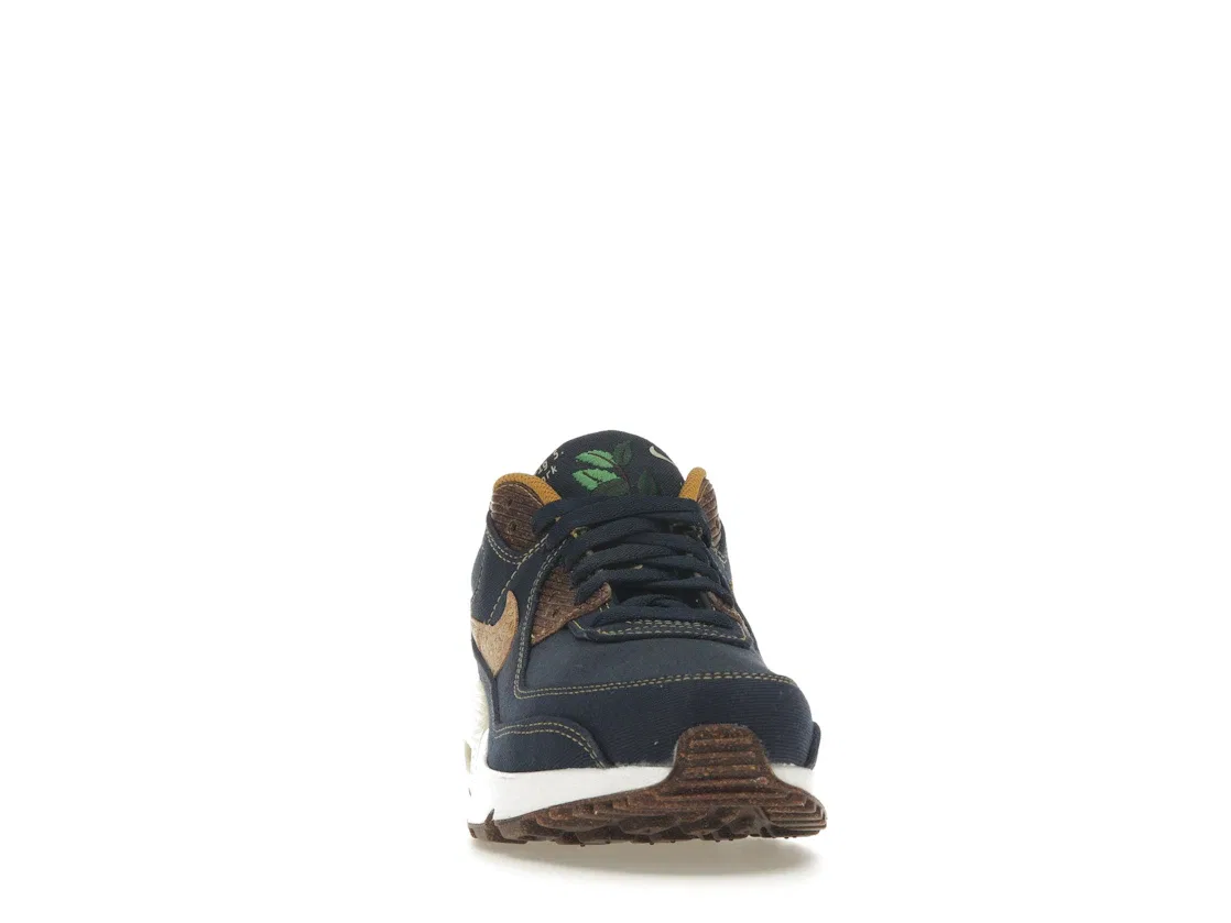 Детские кроссовки Lifestyle Nike Air Max 90, Obsidian/Coconut Milk-White-Wheat — фото 2