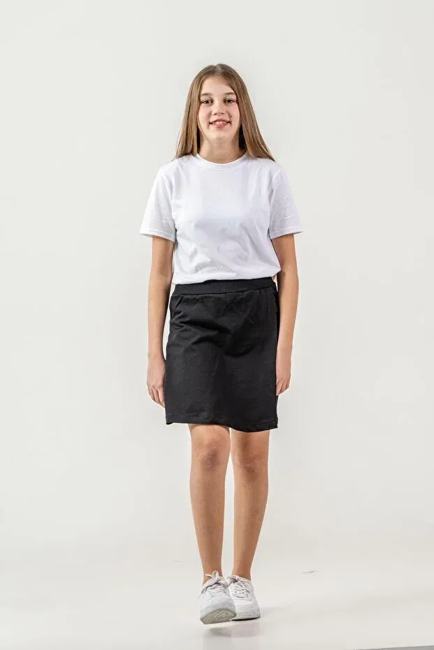 Детские шорты-юбка для девочек однотонные Mışıl Kids, Black