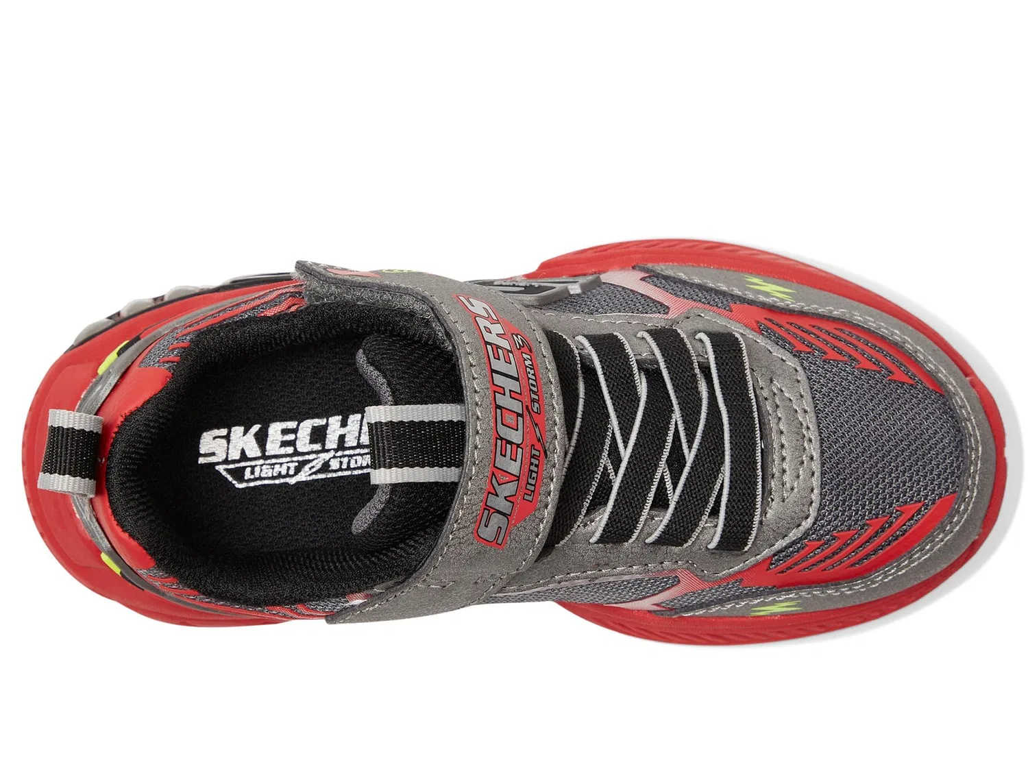 Детские кроссовки для мальчиков с подсветкой Light Storm 3 Skechers, Charcoal Gunmetal — фото 3