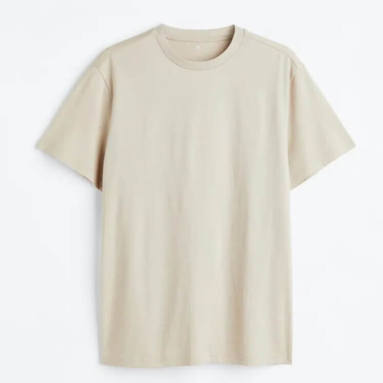 

Футболка H&M Regular Fit Crew-neck, светло-бежевый