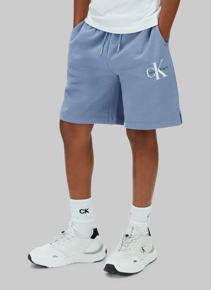 Шорты спортивные с принтом Calvin Klein Jeans, синий