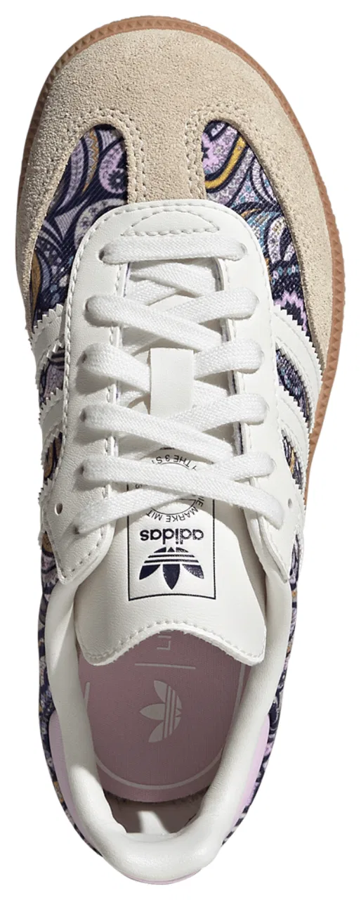 Кроссовки для мальчиков Samba OG Adidas Originals x Liberty London, цвет Core White/Orchid Fusion/Gum — фото 4