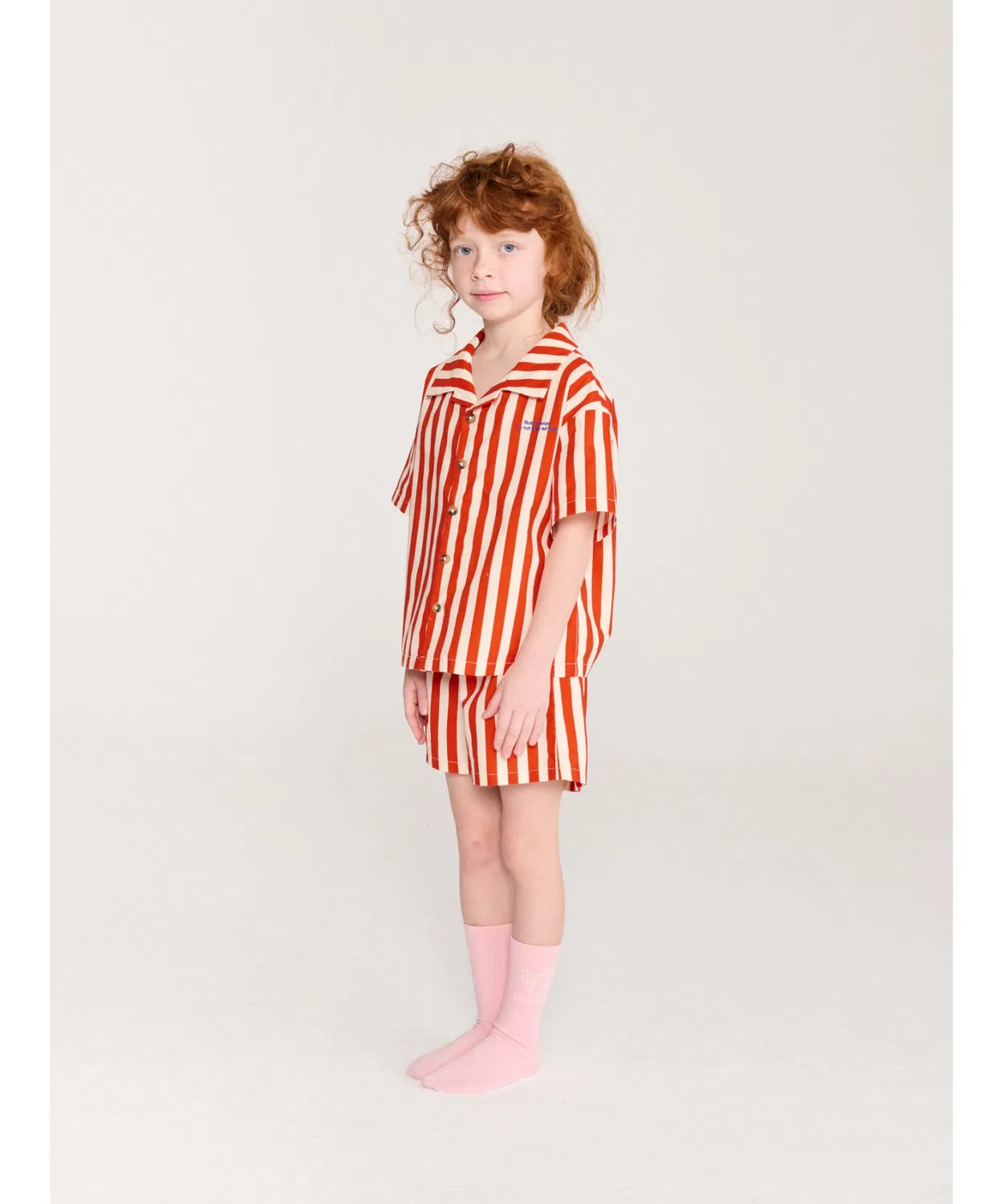 Детский комплект пижамы с принтом в полоску BOBO CHOSES Red Bold Stripe, Красный — фото 2
