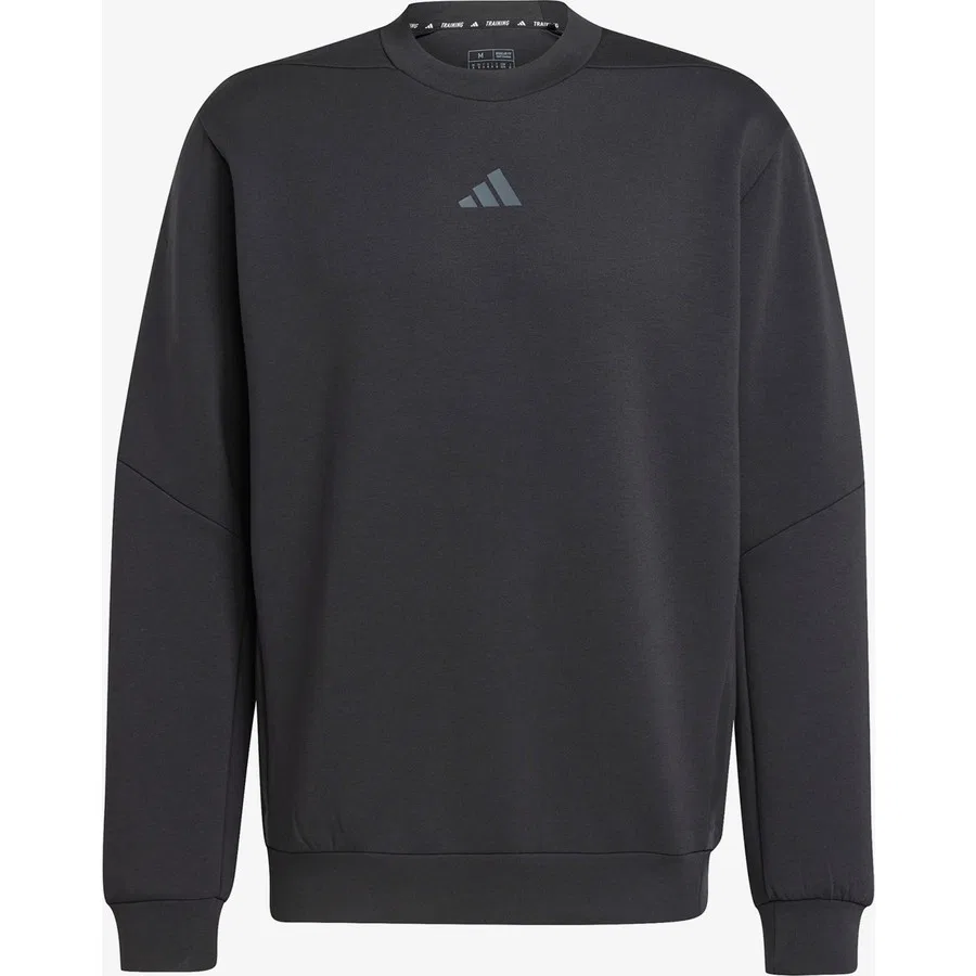 Свитшот мужской с технологией AEROREADY Designed For Training Crew adidas, Черный — фото 4