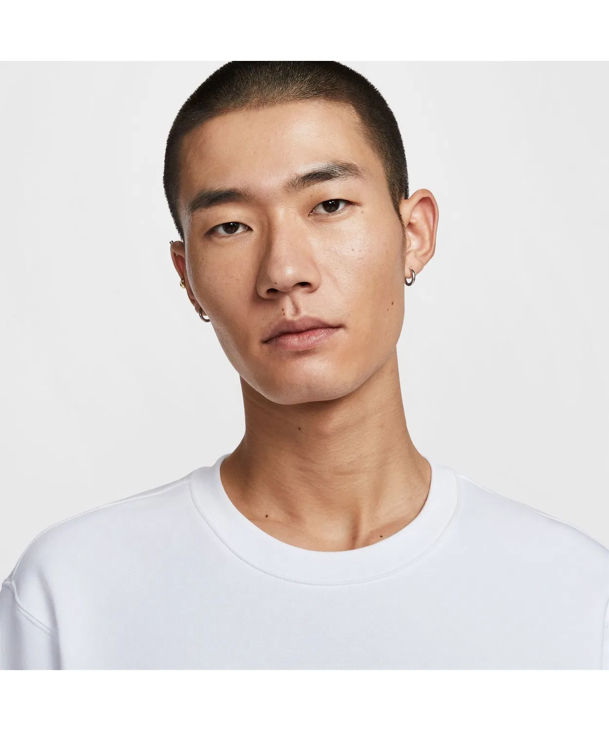 Мужской свитшот с длинным рукавоми принтом NIKE Club BB Crew L/S Top MECHA, White — фото 4