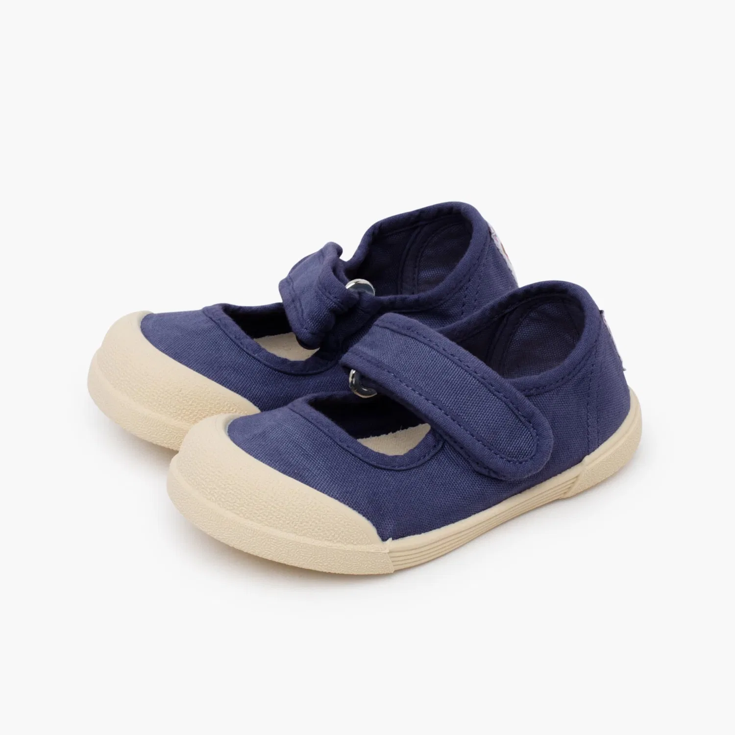 Детские балетки для девочек Barefoot Canvas Soft Strap Ballet Flats Pisamonas, Blue — фото 4