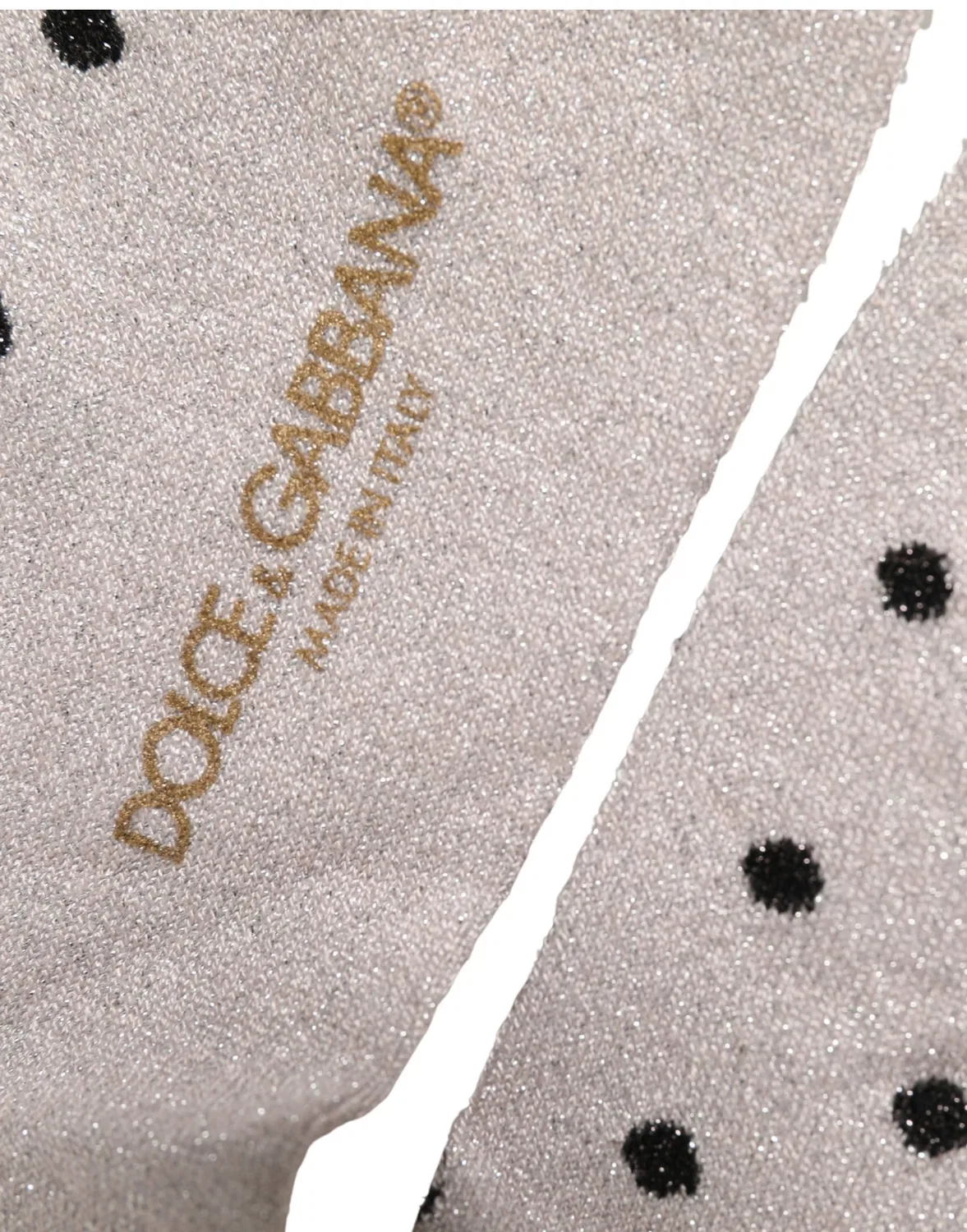 Женские носки с гороховым принтом Mid Calf Dolce & Gabbana, Black and Gray