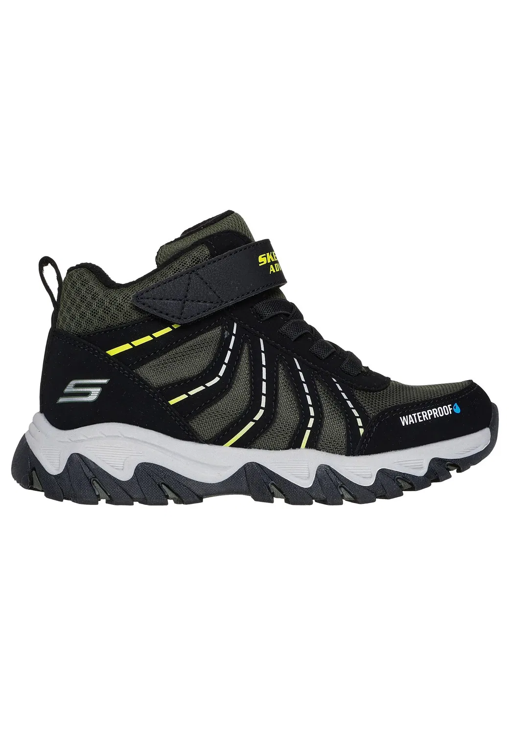Детские высокие кроссовки с амортизацией Rugged Ranger Storm Trail Skechers, Black Green