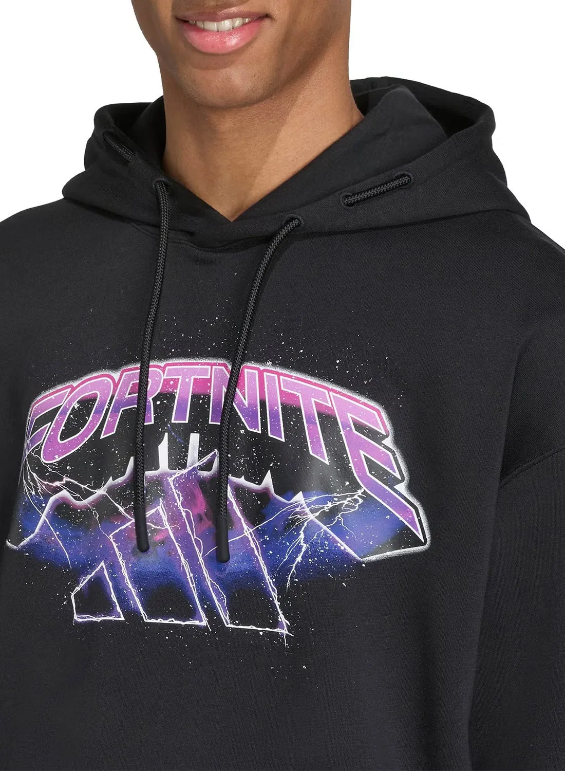 Худи с принтом Fortnite Adidas, черный — фото 3