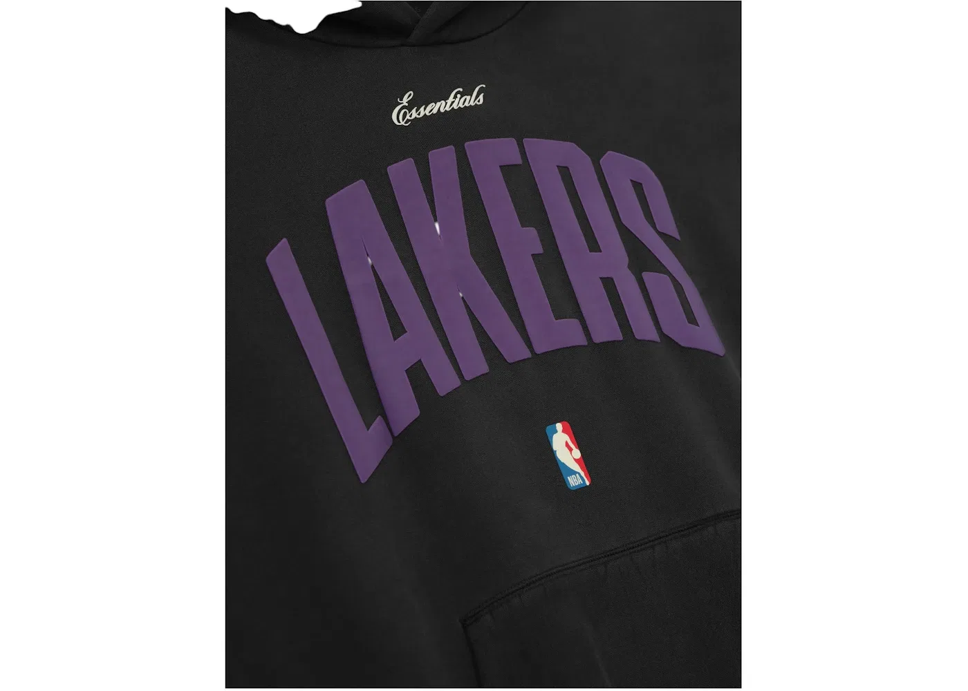 Мужской худи с принтом Lakers 90s Hoodie Fear of God, Black — фото 3
