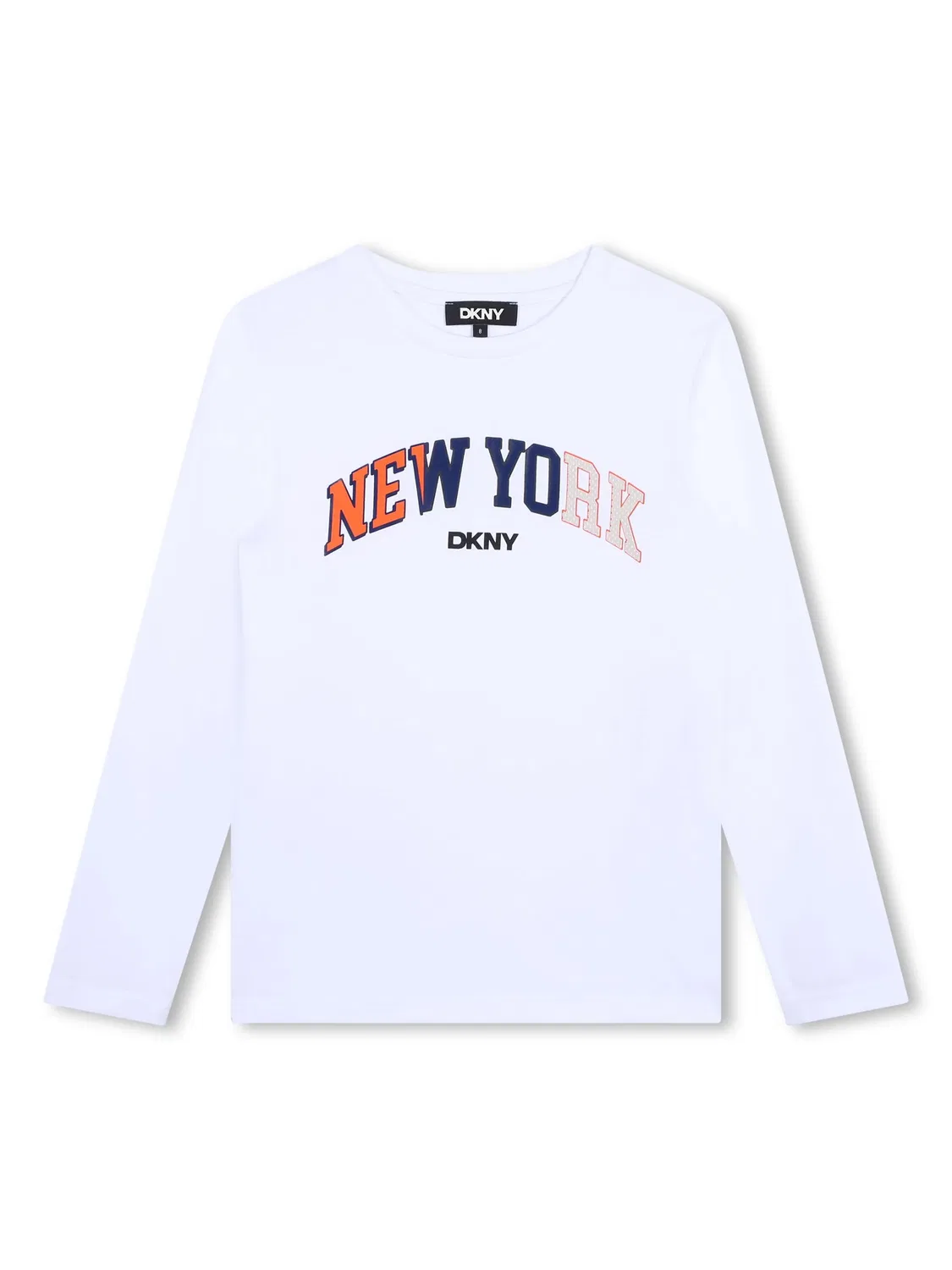 Футболка с логотипом из органического хлопка DKNY, белый