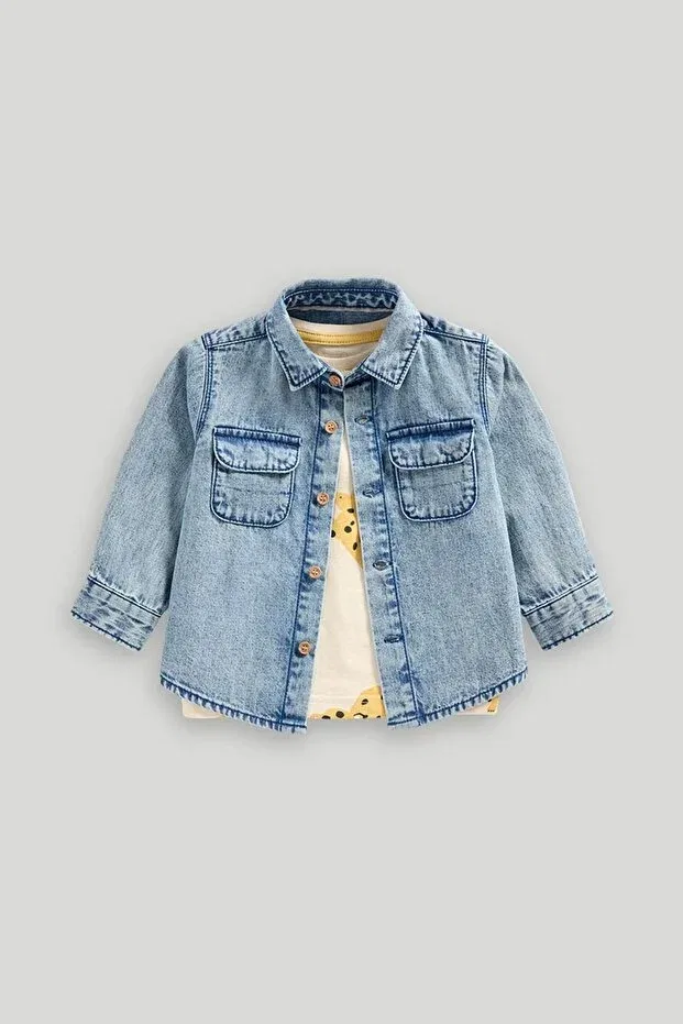Детская рубашка для мальчиков хлопковая Mothercare, Blue