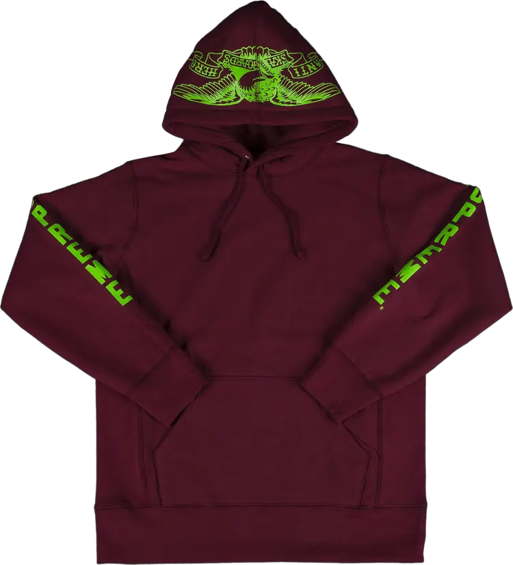 

Толстовка Supreme Anti Hero Hooded Sweatshirt 'Burgundy', красный