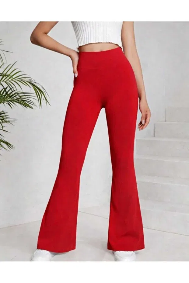 Детские леггинсы для девочек с завышенной талией Limmoda, Red